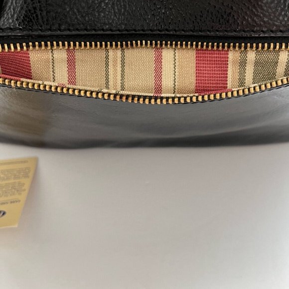 Floto Venezia Women Black Leather Boston Briefcase Attached Laptop Case w/ Strap - Picture 10 of 16